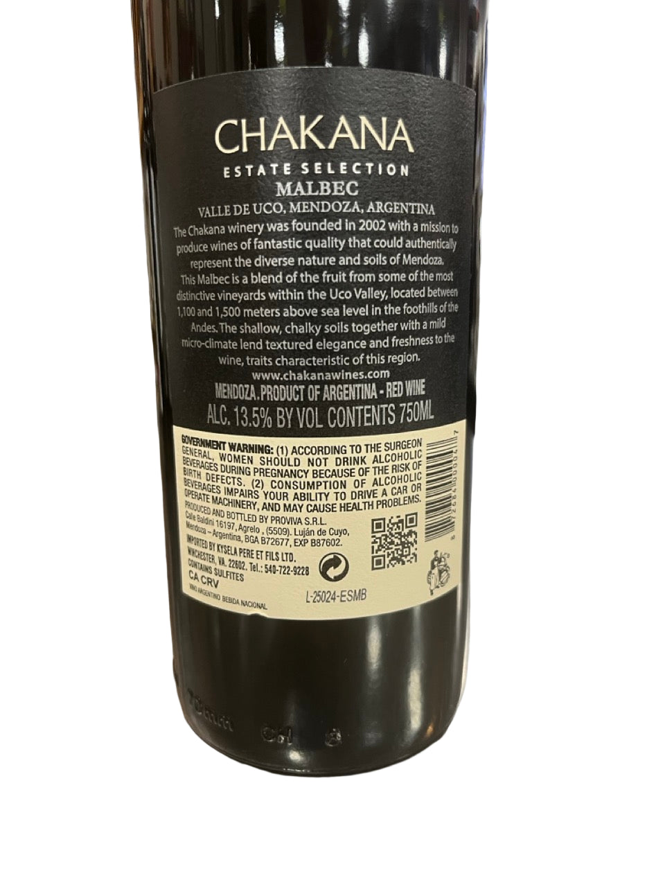 Chakana Estate Selection Malbec 2021 750ml