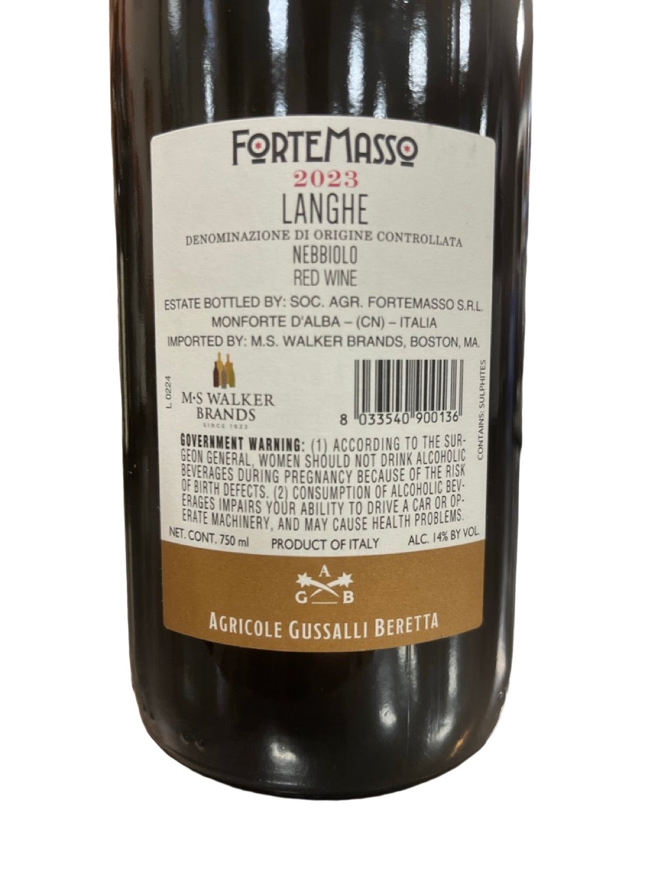 Forte Masso Langhe Nebbiolo 2023 750ml