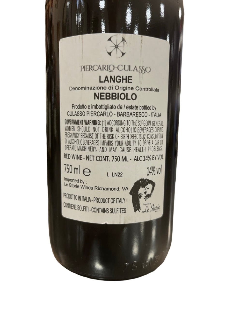 Piercarlo Culasso Langhe Nebbiolo 2022 750ml