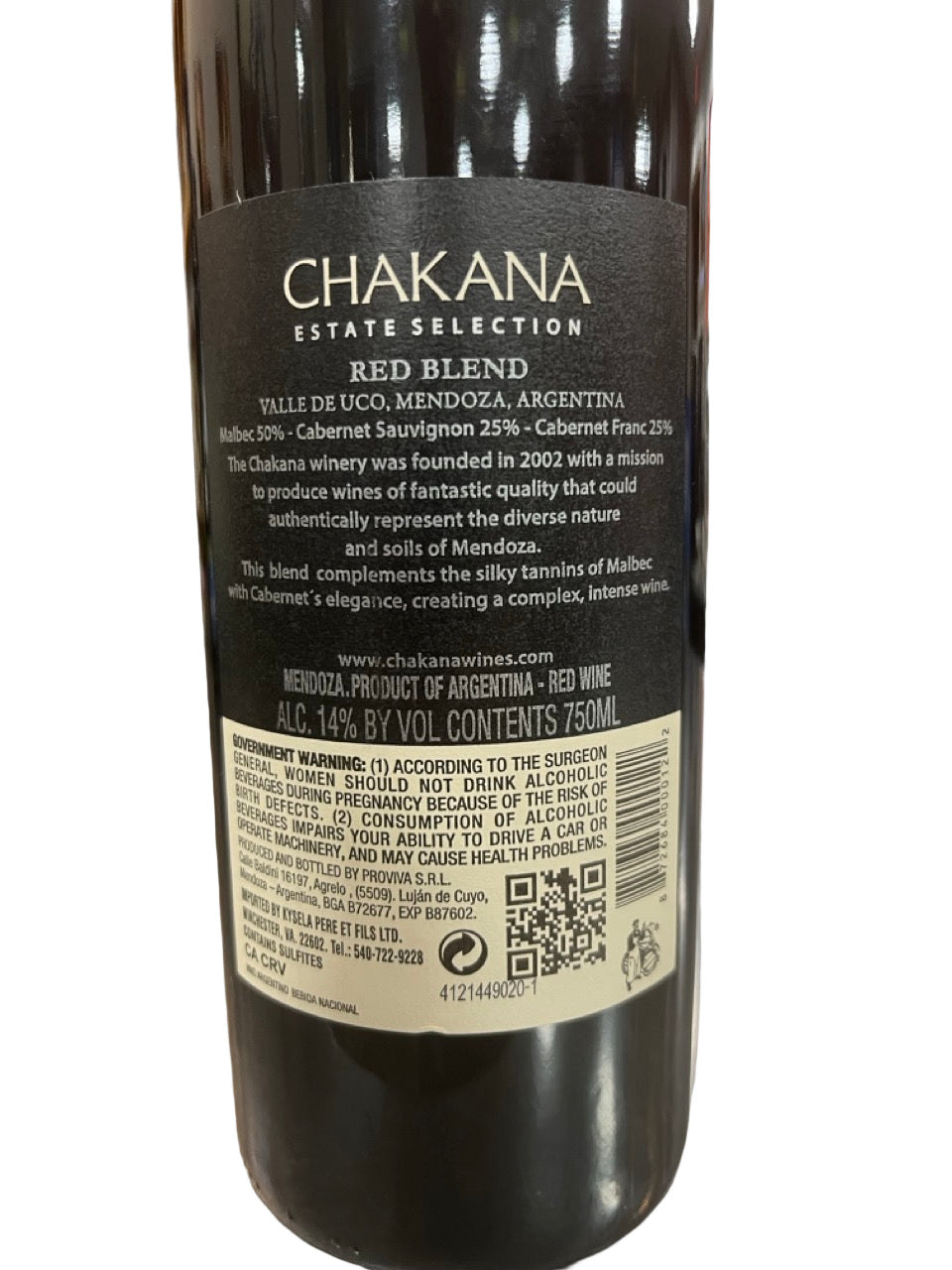 Chakana Estate Selection Red Wine Blend 2021 750ml