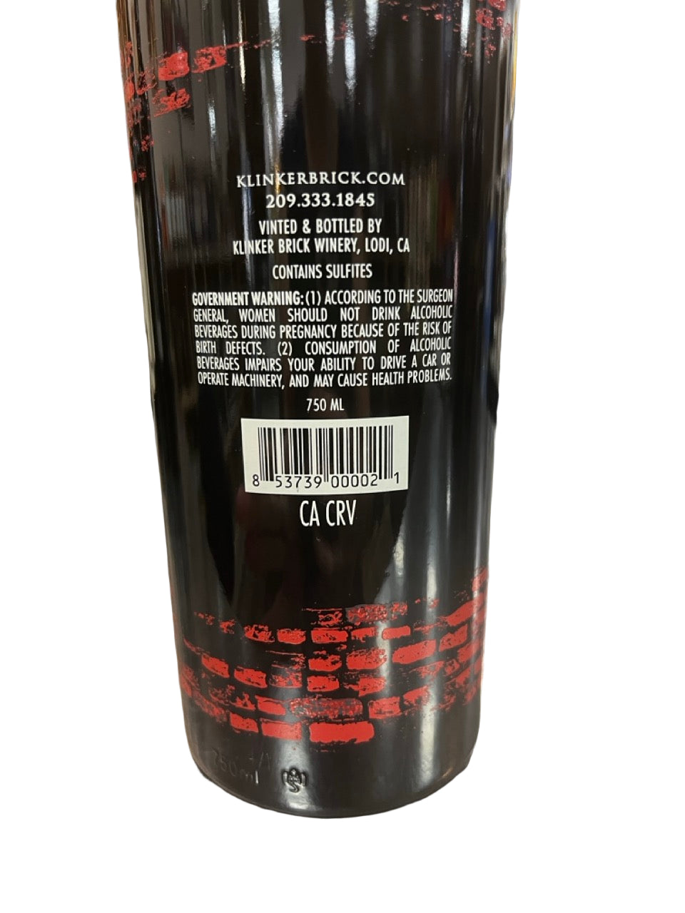 Klinker Brick Winery Old Vine Zinfandel 2021 750ml