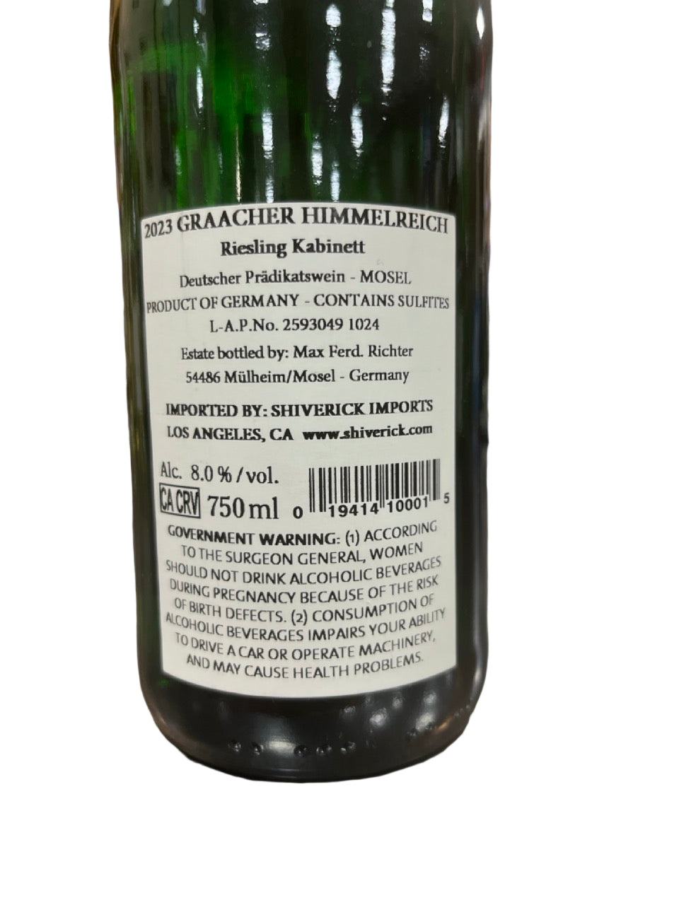 Weingut Max Ferd. Richter Mulheim An Der Mosel Reisling Kabinett 2023 750ml