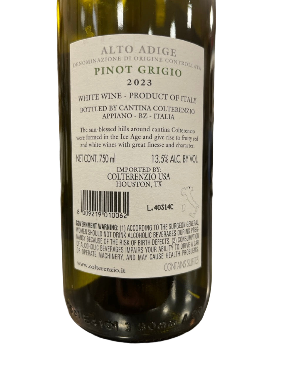 Cantina Colterenzo Pinot Grigio 2023 750ml