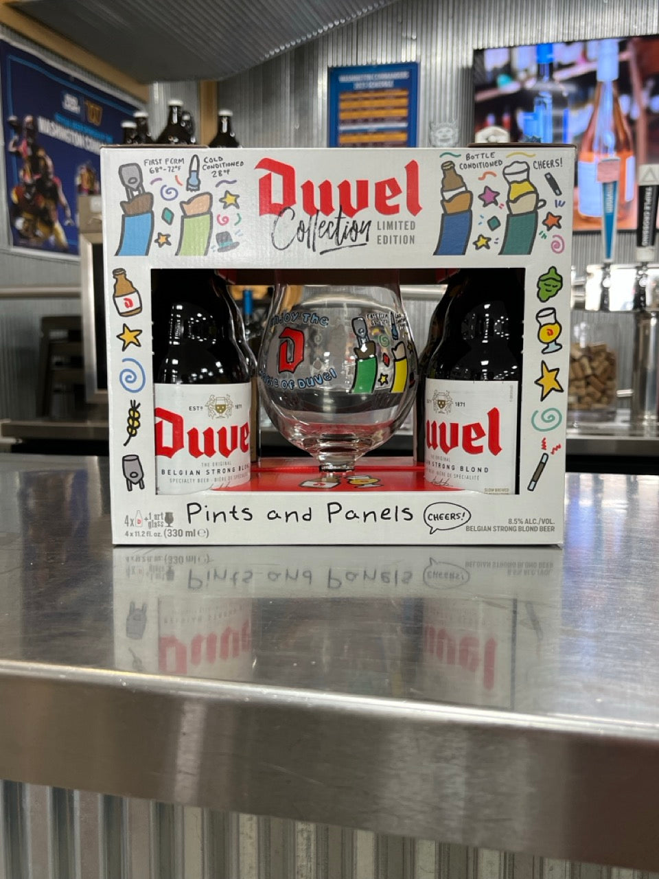 Duvel Belgian Beer Collection Limited Edition 4 Pints and Art Collection Glass